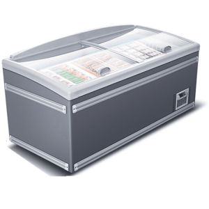 Curved Glass Island Freezer 2.5m